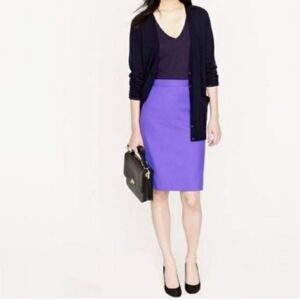 J. crew purple pencil skirt size 00